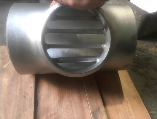 ASTM B16.9 ডুপলস স্টেইনলেস স্টিল পাইপ ব্যারেড টি UNS S31803 / 2205 6'' X 6'' SCH80