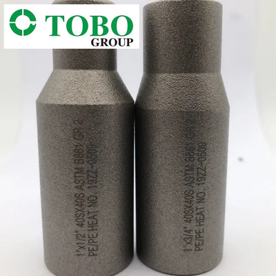 টাইটানিয়াম অ্যালয় স্টিল পাইপ ফিটিং ASTM B363 Ti Gr7 2'' x 1'' SCH10S x SCH40S টাইটানিয়াম অ্যালয় সোয়াজ স্তনবৃন্ত