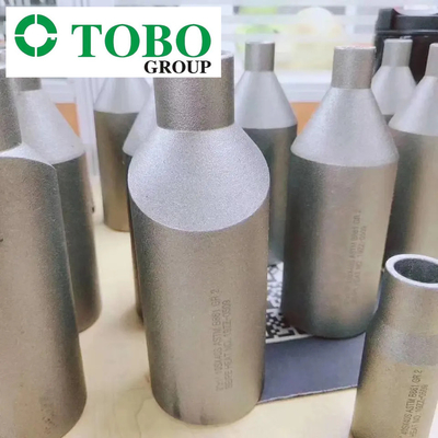 টাইটানিয়াম অ্যালয় স্টিল পাইপ ফিটিং ASTM B363 Ti Gr7 2'' x 1'' SCH10S x SCH40S টাইটানিয়াম অ্যালয় সোয়াজ স্তনবৃন্ত