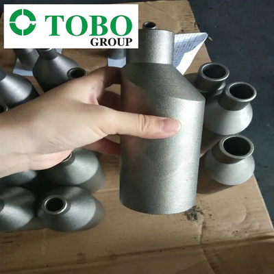 টাইটানিয়াম অ্যালয় স্টিল পাইপ ফিটিং ASTM B363 Ti Gr7 2'' x 1'' SCH10S x SCH40S টাইটানিয়াম অ্যালয় সোয়াজ স্তনবৃন্ত