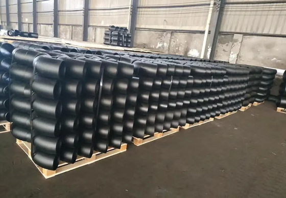 ASTM A234 WP5 অ্যালয় স্টিল পাইপ ফিটিংস বিজোড় 90 Deg LR DN120 Sch160 কালো কনুই