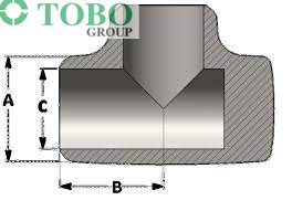 TOBO উচ্চ মানের কুশন টি - 4&quot; Sch XH A/SA234 WPB বিজোড়