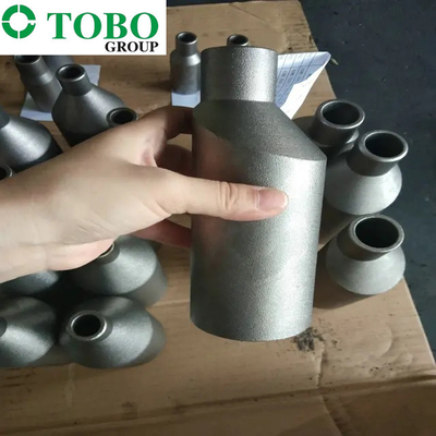 টাইটানিয়াম অ্যালয় স্টিল পাইপ ফিটিং ASTM B363 Ti Gr7 2'' x 1'' SCH10S x SCH40S টাইটানিয়াম অ্যালয় সোয়াজ স্তনবৃন্ত