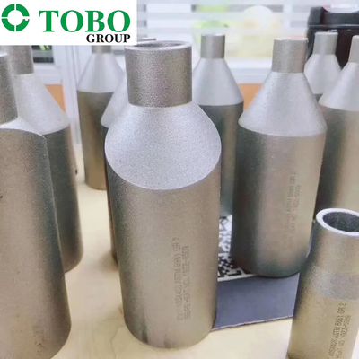 টাইটানিয়াম অ্যালয় স্টিল পাইপ ফিটিং ASTM B363 Ti Gr7 2'' x 1'' SCH10S x SCH40S টাইটানিয়াম অ্যালয় সোয়াজ স্তনবৃন্ত