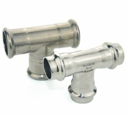 ASTM A815 WPS32750 SAF 2507® সুপার ডুপ্লেক্স স্টেইনলেস স্টিল বাট ওয়েল্ড ইকুয়াল/রিডিউসিং টি