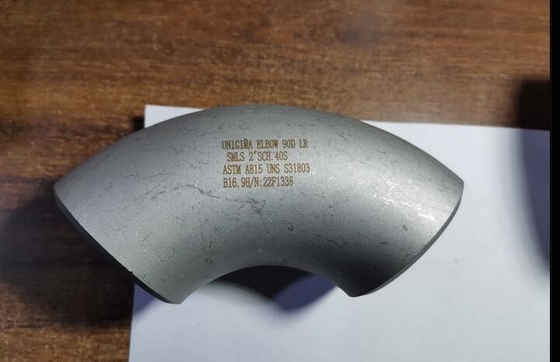 ASTM/UNS N08800 অ্যালয় স্টিল পাইপ ফিটিং 45 ডিগ্রি বাট ওয়েল্ডিং কনুই L/R 8" SCH-40