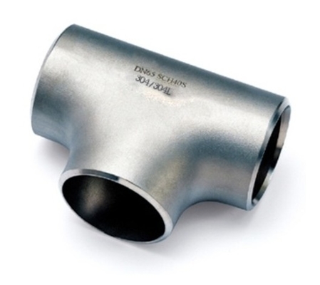 ASME B16.9 Butt Welding Equal Tee কাস্টমাইজযোগ্য উপাদান যেমন কার্বন স্টীল স্টেইনলেস স্টীল NPS1/2