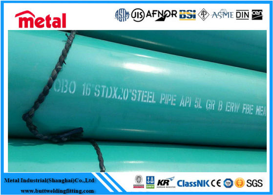 SCH80 API 5L X42 MS PSL2 প্রলিপ্ত ERW কার্বন ইস্পাত পাইপ প্লেইন বেভেলড